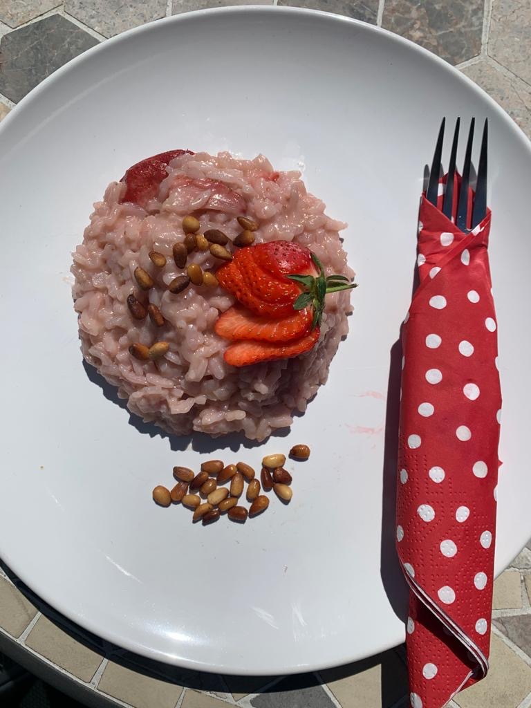 Strawberry risotto