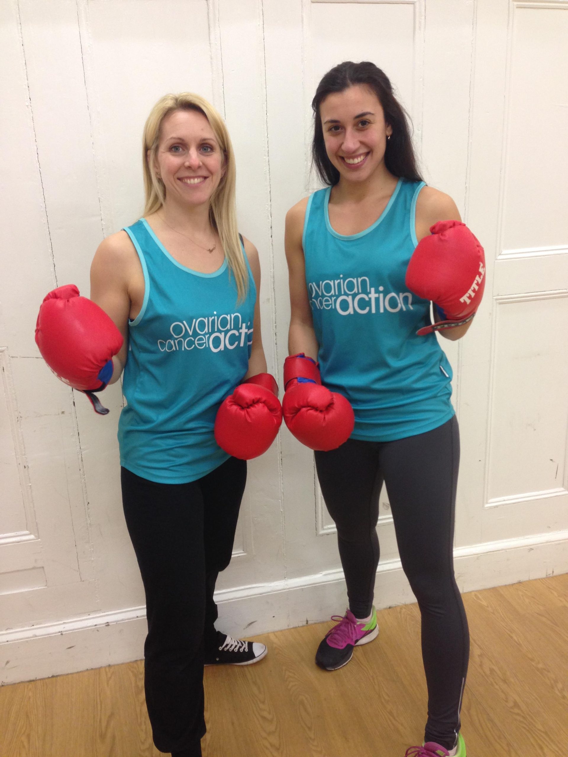 Sarah Roberts and Nikki Bakolis prepare to Box