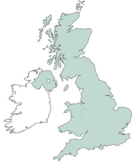 MAP OF uk