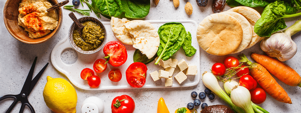 A variety of healthy dietary foods