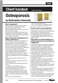 Osteoporosis - client handout
