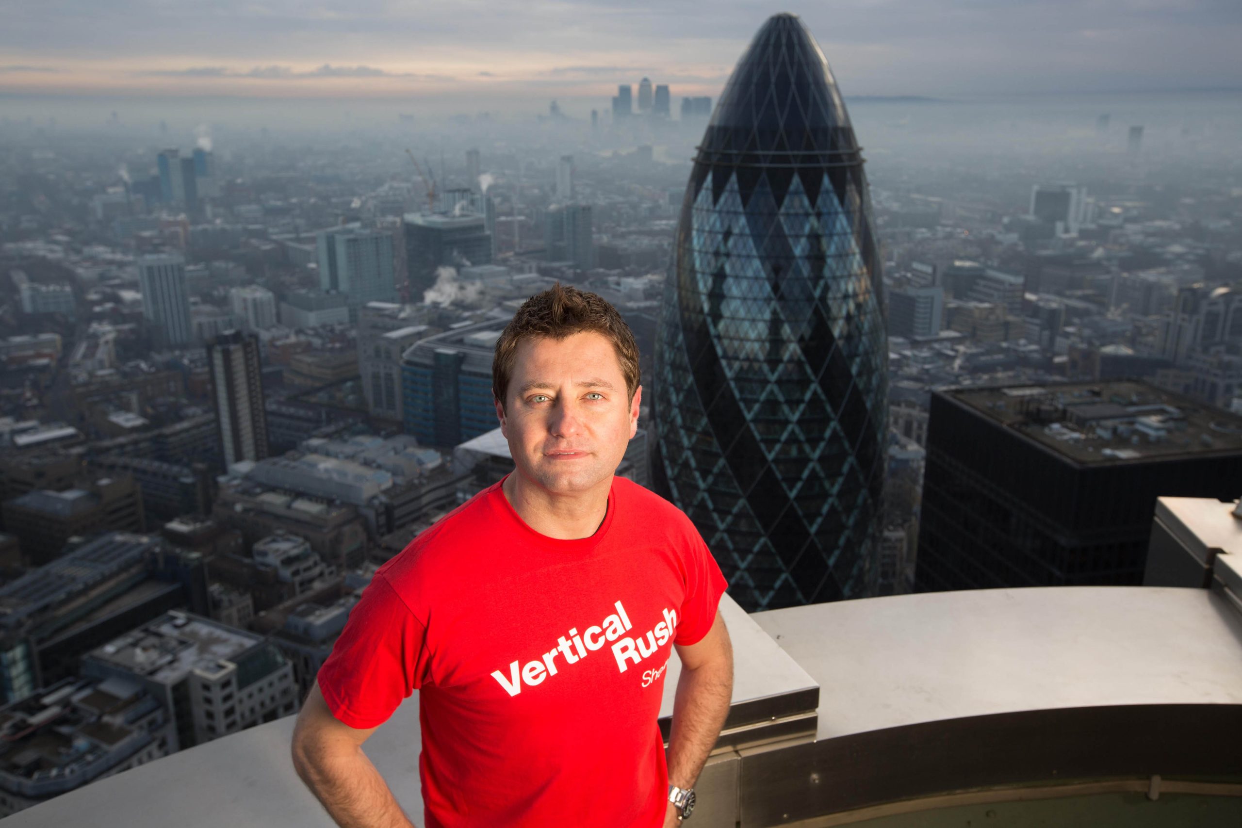Architect and television presenter, George Clarke is announced as the first celebrity supporter to take part in ShelterÕs Vertical Rush, at Tower 42 in the City of London. Photo credit: David Parry/PA Wire