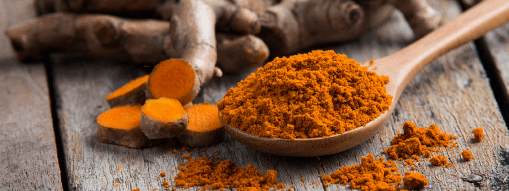 Turmeric on a spoon