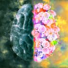 Image of brain with flowers