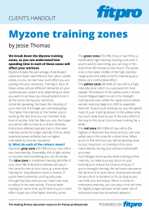 Myzone Training Zones - Client Handout