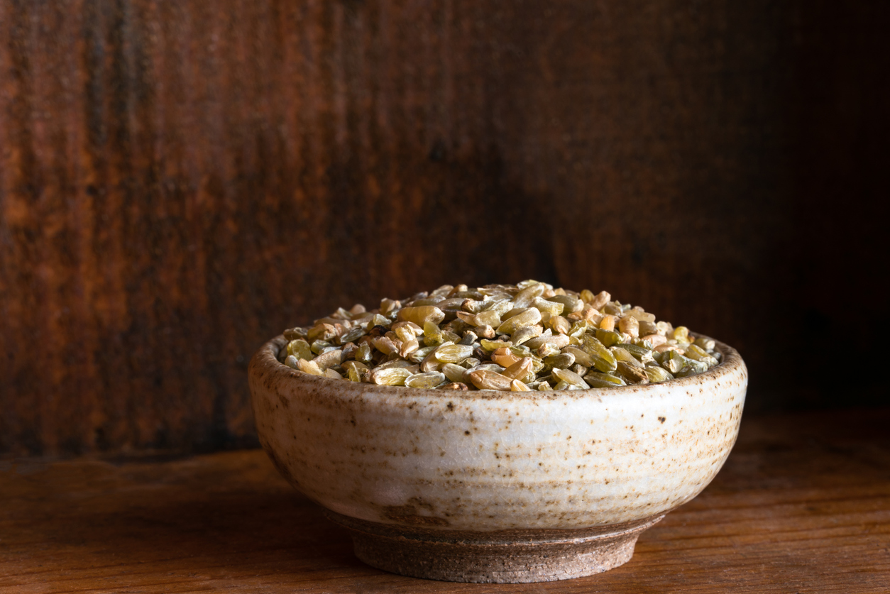 Ancient Grains - Image of uncooked Freekeh in a bowl