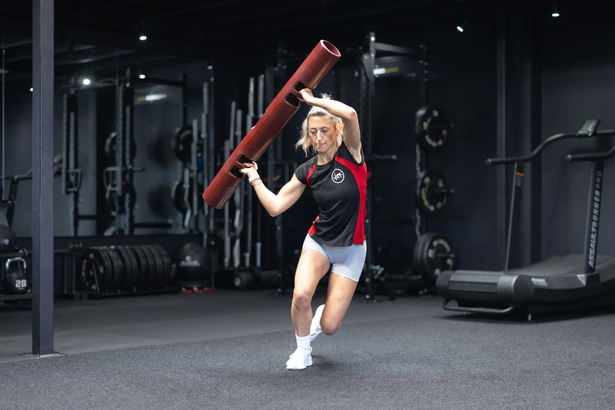 Strong woman workout using ViPR