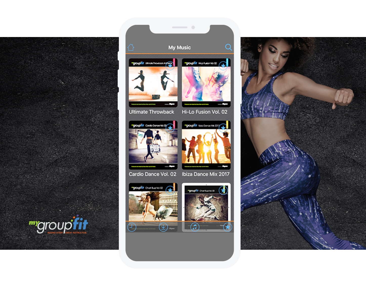 mygroupfit music app