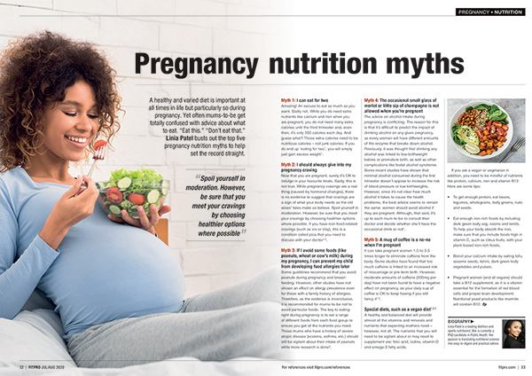 pregnancy nutrition myths article in magazine